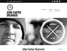 Tablet Screenshot of johncarterdrummer.com